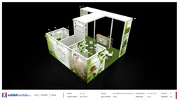 20x20 Isla booth design by Exhibit-Rentals